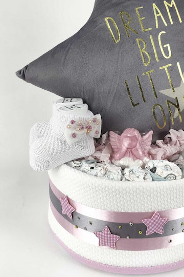 Dama Koupa Χειροποίητο Diaper Cake για Κορίτσι