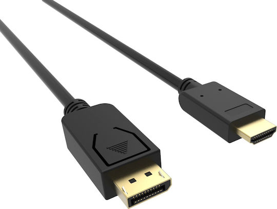 Vcom Cg609-1.8m кабел от DP мъжки към HDMI мъжки 1.8м черен с позлатени конектори