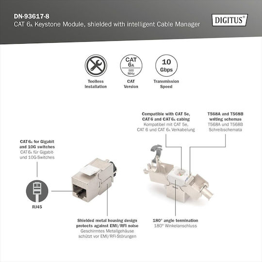 Digitus Keystone DN-93617-8 RJ45 8τμχ