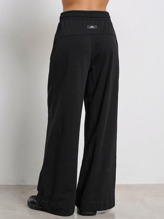 Jogginghose Breit Black