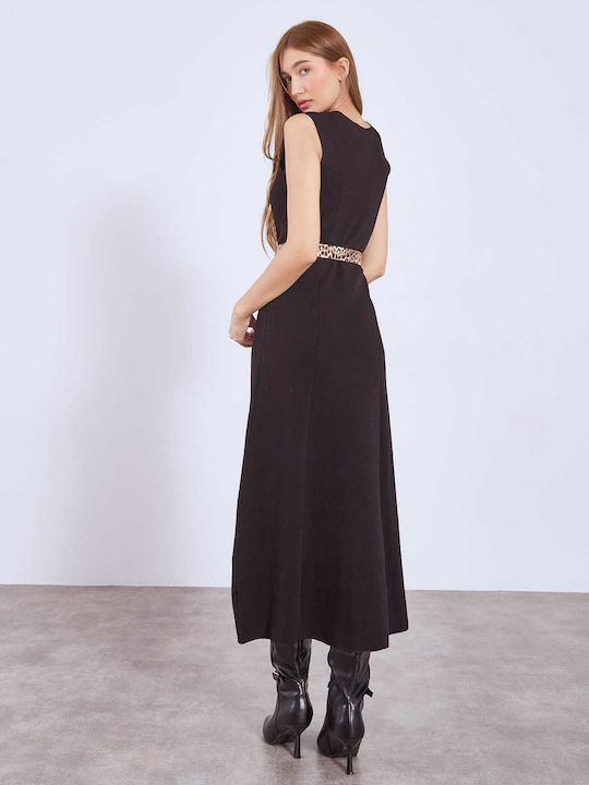 Celestino Women's Sleeveless Midi Black Dress Celestino Women's Sleeveless Midi Black Dress