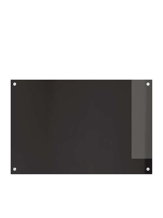 Vidaxl Rame de Pat Spate de Bucătărie Negru 90 X 60 X 0.8 cm Sticlă Temperată