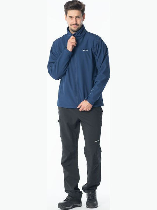 Winter Jacket Softshell Waterproof and Windproof Navy Blue