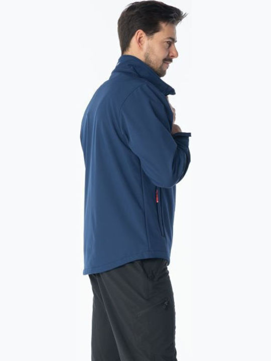 Winter Jacket Softshell Waterproof and Windproof Navy Blue