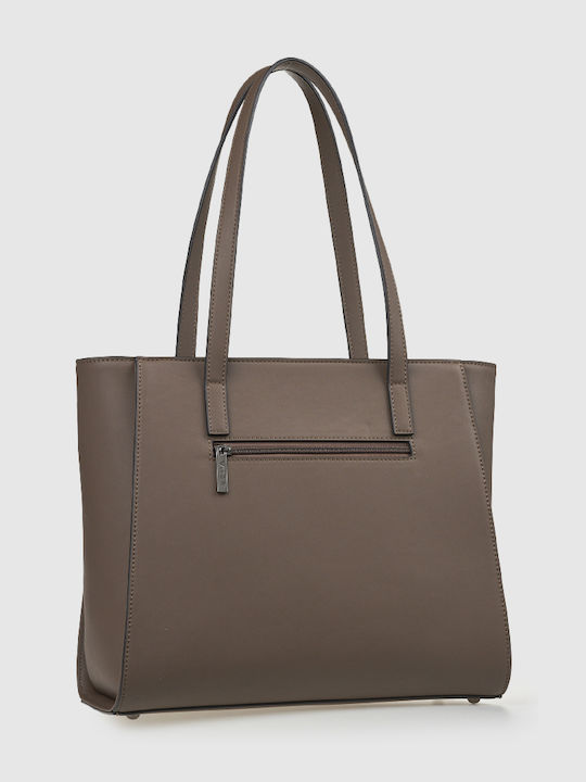 Damen Schultertasche Wildleder Braune