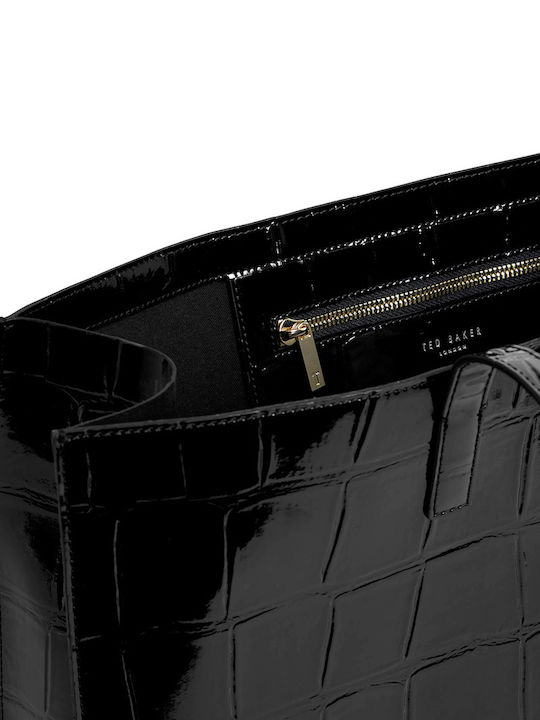 Extra Large Icon Women's Croco Black Shopper Bag