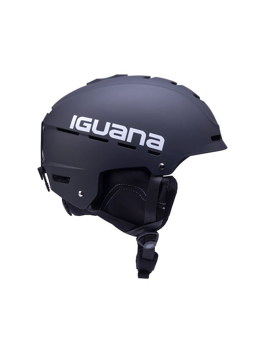 Iguana Ανδρικό Κράνος για Σκι & Snowboard σε Μαύρο Χρώμα