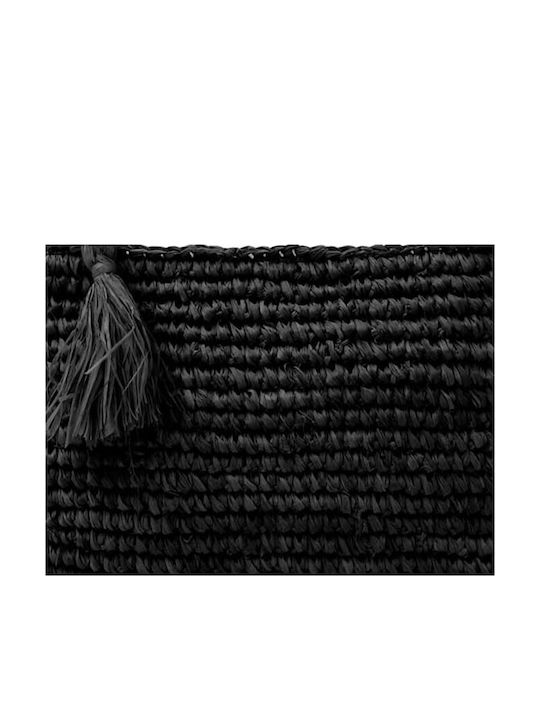 Black Straw Women's Clutch