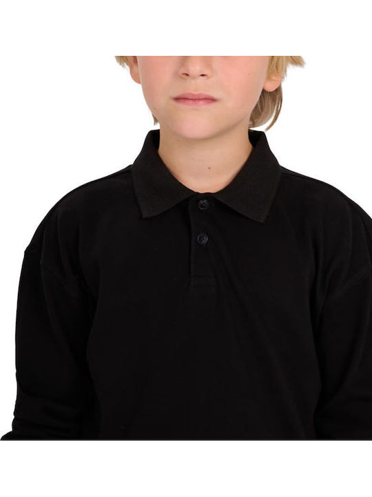 Kids' Polo Long Sleeve Black