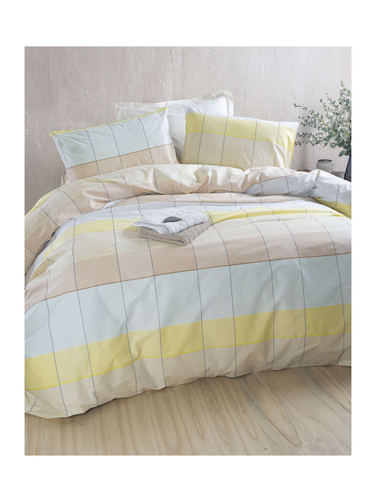 Rythmos Сет Чаршафи 160x260см. Colette Yellow, Light Blue 3бр