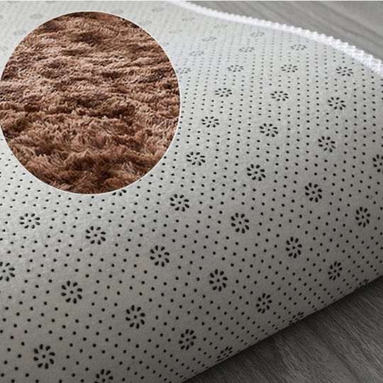 My Home Luxury Αντιολισθητικό Χαλί Ορθογώνιο Shaggy Καφέ 160x230cm