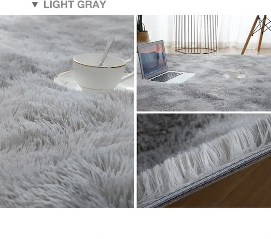 My Home Luxury Αντιολισθητικό Χαλί Ορθογώνιο Shaggy Γούνινο Γκρι 200x300cm