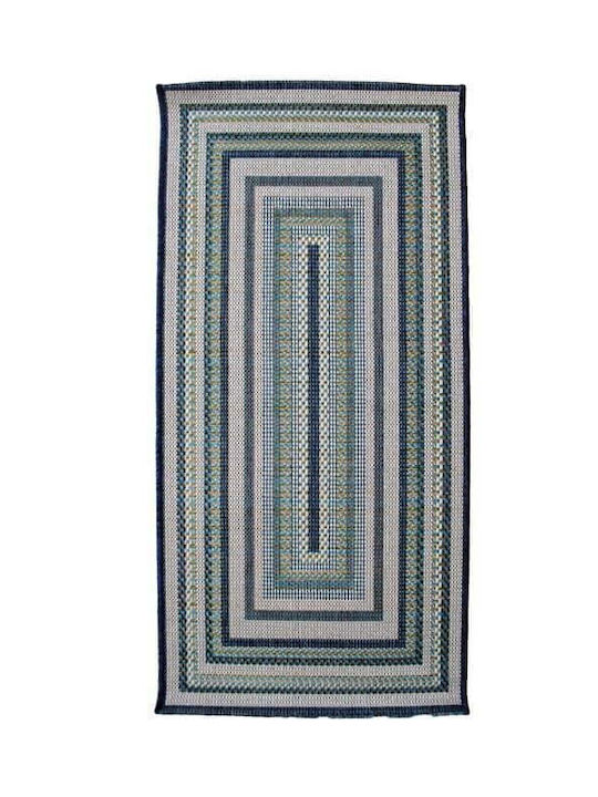 Wicker Rug 133x190 Aurela 607 Blue Eurofil