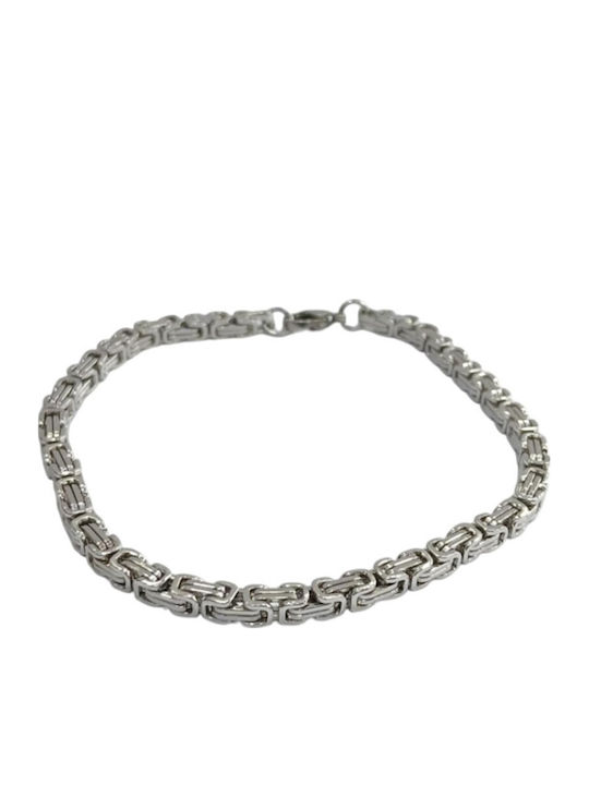 Kalliopi Silver Βραχιόλι από Ανοξείδωτο Ατσάλι 24cm