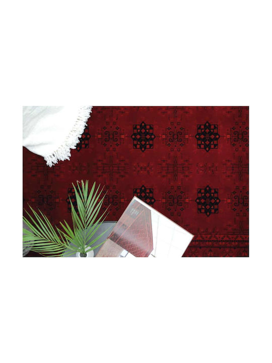 Royal Carpet Afgan 8127 Handmade Rug Rectangular with Fringes Bordeaux