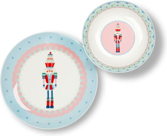 Excelsa Set De Masă De Crăciun Pentru Mâncare 12 Bucăți Xmas Sweet Pastels