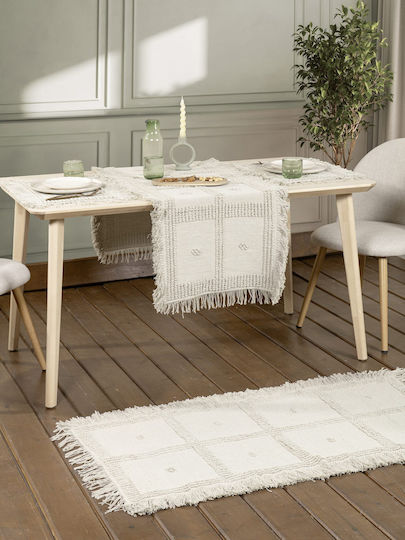 Nima Liora Χαλί Ορθογώνιο Βαμβακερό Εκρού 60x130cm