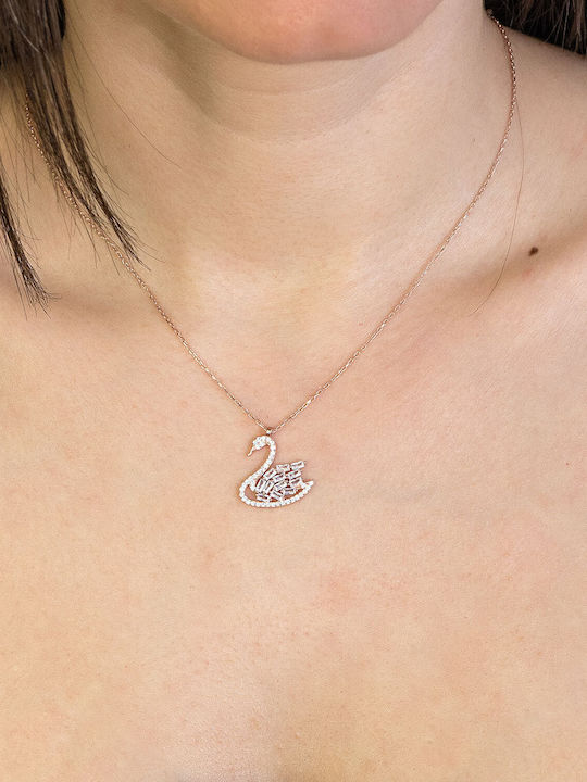 Kiriakos Gofas Charm Schwan aus Vergoldet Silber mit Zirkon