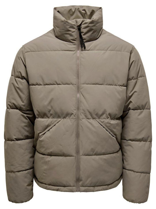 Μπουφάν Puffer Walnut Brown