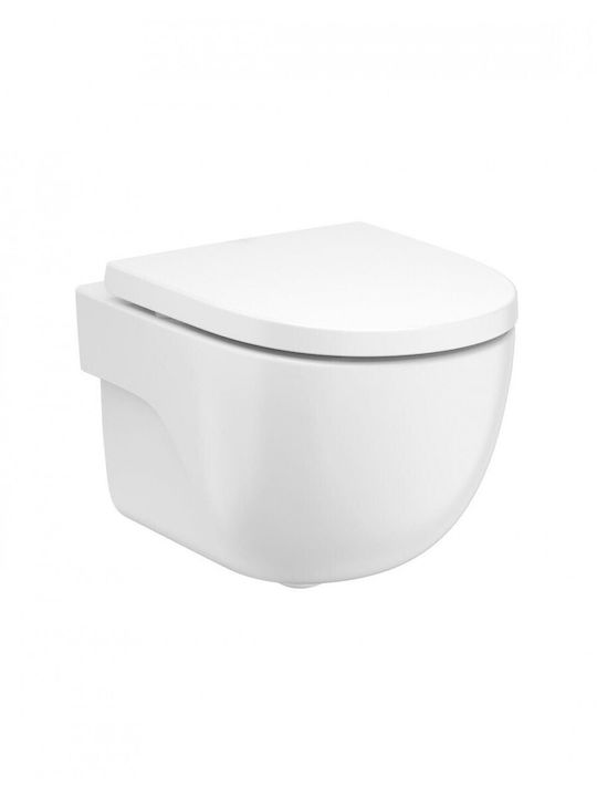 Roca Meridian N Compact Монтирана на стена тоалетна Безръбрен Бяла