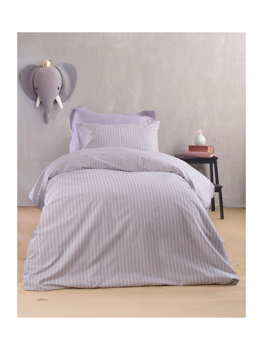 Rythmos Комплект Плик за Завивка Памучен Кинг Сайз с 2 Калъфки 225x250 Polene Purple