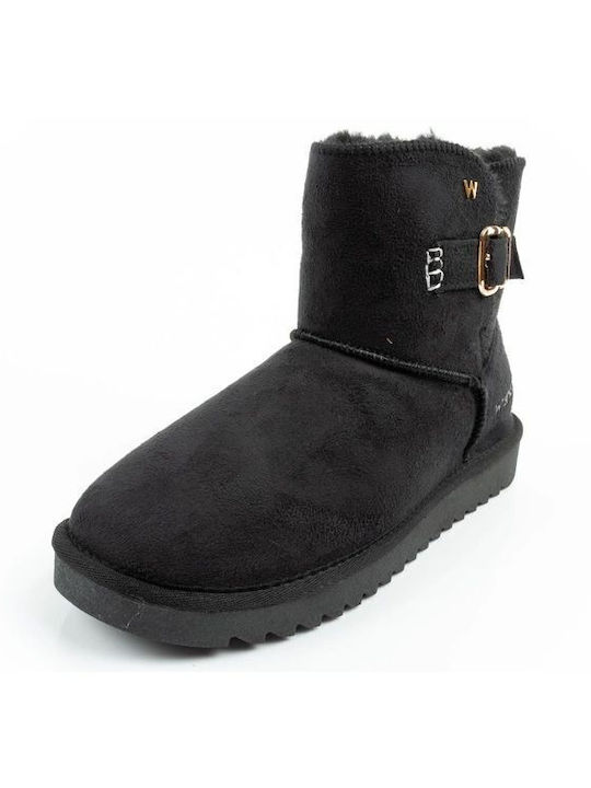 Suede Kids Boots Black