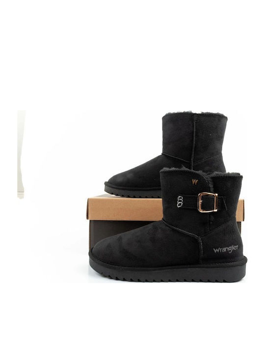 Suede Kids Boots Black