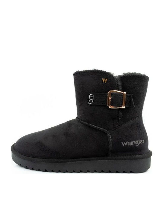 Suede Kids Boots Black