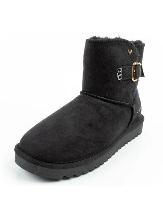 Suede Kids Boots Black