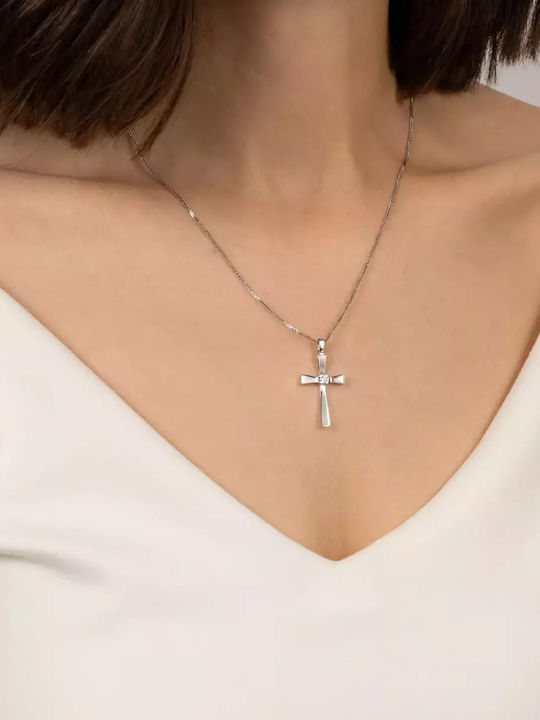 Women's Gold Cross 14K Double Sided with Chain