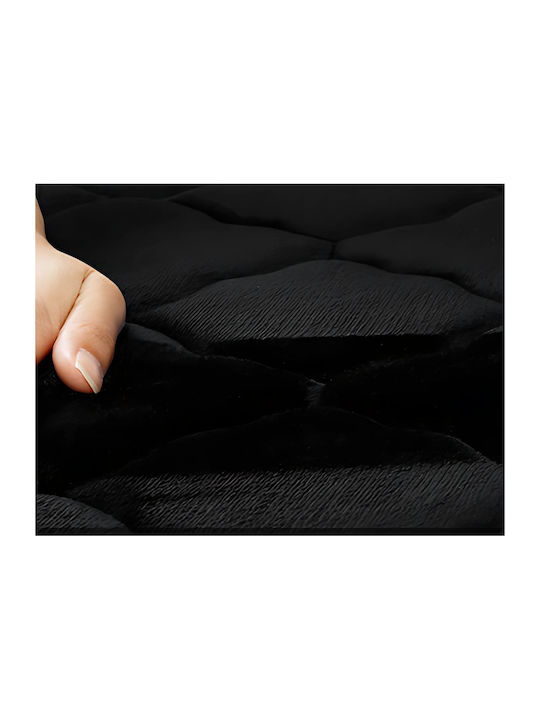 Non-Slip Bath Mat Memory Foam 27603 Black 50x40cm