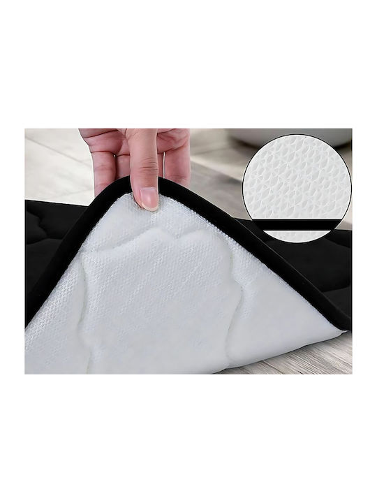 Non-Slip Bath Mat Memory Foam 27603 Black 50x40cm