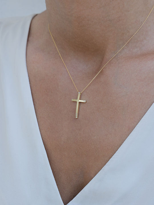 Kritsimis Gold Kreuz 14K Beidseitig Kritsimis Gold Kreuz 14K Beidseitig