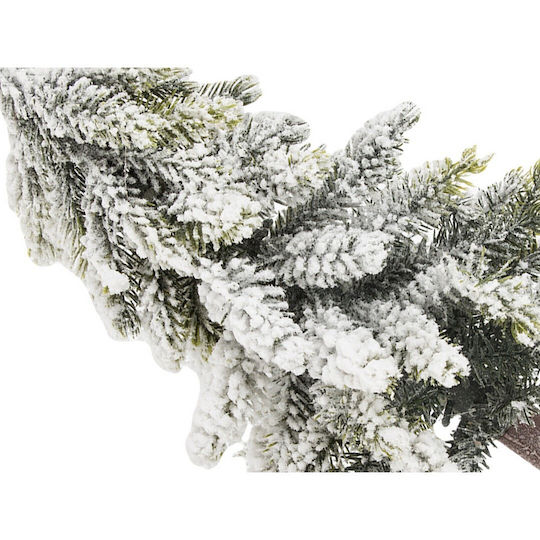Christmas Decorative Snowy Wood Tree 26cm Green