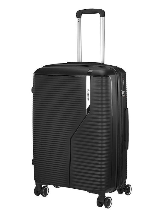 Σετ Βαλίτσες Xplorer 172 Μαύρο 3τμχ Πολυπροπυλένιο Tsa & Επέκταση Μαύρο