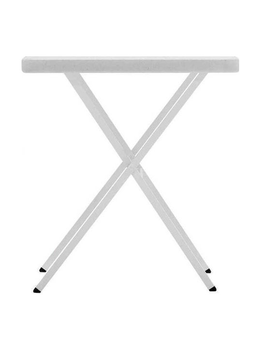 Tisch Bar für kleine Außenbereiche Zusammenklappbar Weiß 68.6x68.6cm