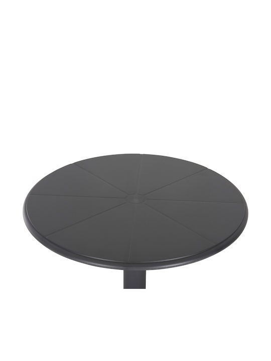 Outdoor Bar Free Standing Polypropylene Table Gray 60x60x106cm