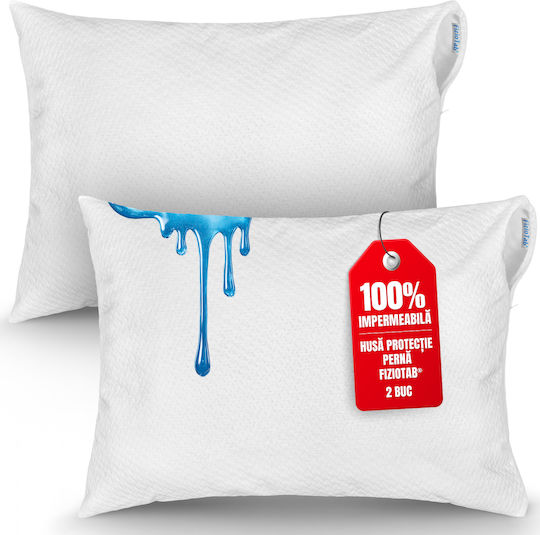 Set Protecții pentru Pernă Impermeabile Alb 50x70cm.
