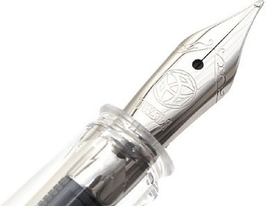 Twsbi Piston Filling Πένα Καλλιγραφίας Extra Fine με Μαύρο Μελάνι
