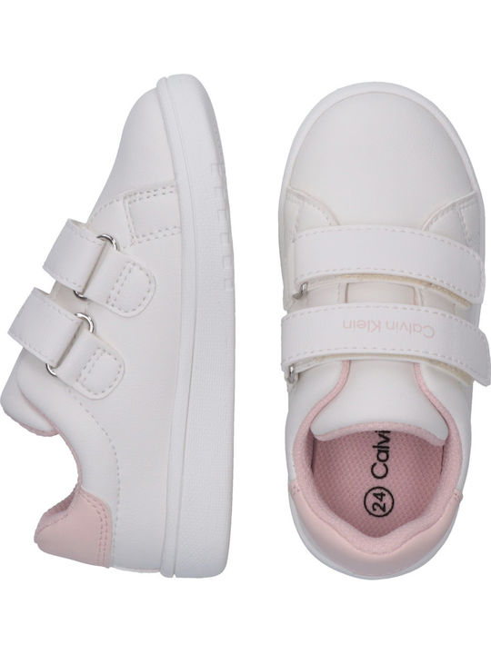 Kinder Sneakers mit Klettverschluss Ecru