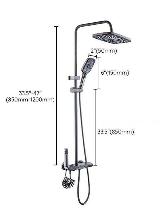 Yimanuo Adjustable Shower Column Faucet