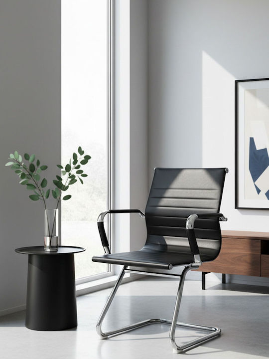 Chair Visitor Cygon in Black Color 49x60x108cm 1pcs