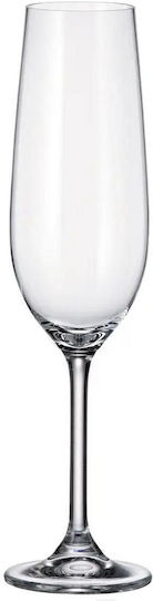 Crystal Bohemia Set Gläser Champagner aus Kristall Mit Stiel 270ml 6Stück Crystal Bohemia Set Gläser Champagner aus Kristall Mit Stiel 270ml 6Stück