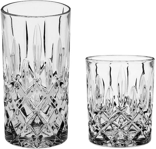 Crystal Bohemia Set of Glasses Water / Whiskey made of Crystal 12pcs