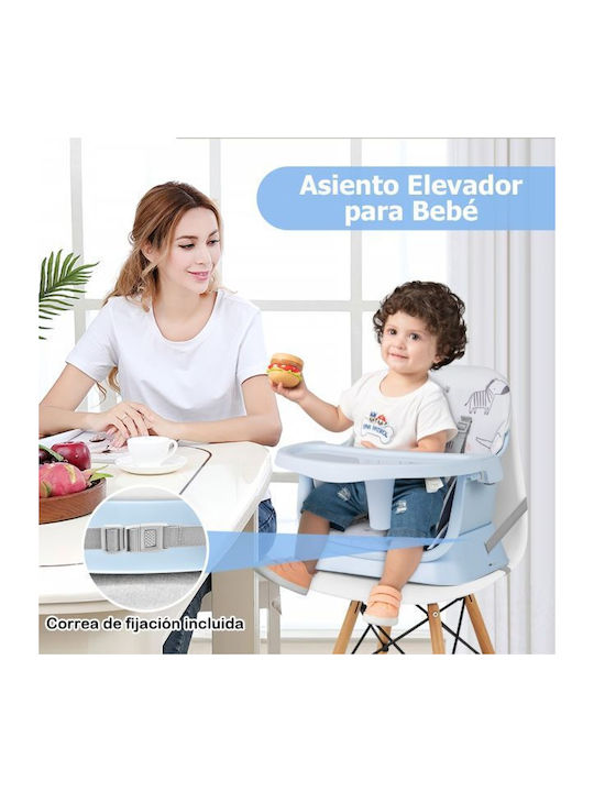 Costway Καρεκλάκι Φαγητού 6 in 1 με Ρυθμιζόμενο Ύψος Γαλάζιο