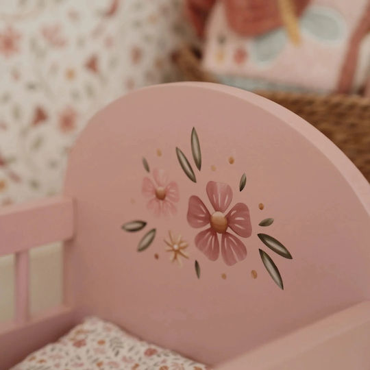 Little Dutch Έπιπλα Ξύλινο Κρεβάτι Κούκλας Soft Flowers
