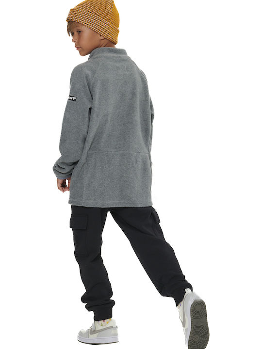 Sportlich Kinderstrickjacke Fleece Gray