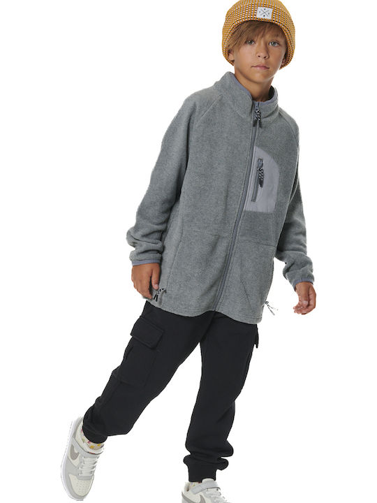 Sportlich Kinderstrickjacke Fleece Gray