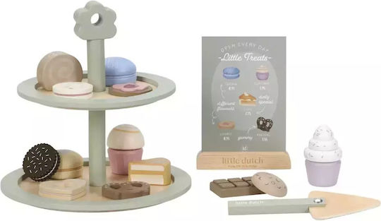 Little Dutch Two-Tier Wooden Tray with Sweets for 3+ Years