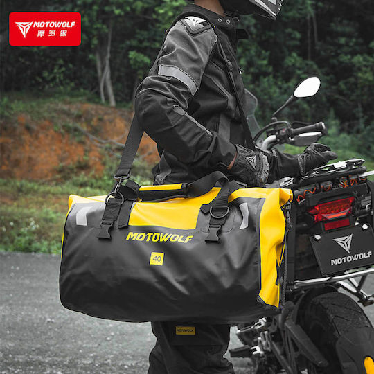 Motowolf Σάκος Ουράς Μοτοσυκλέτας Αδιάβροχος 40lt σε Μαύρο Χρώμα